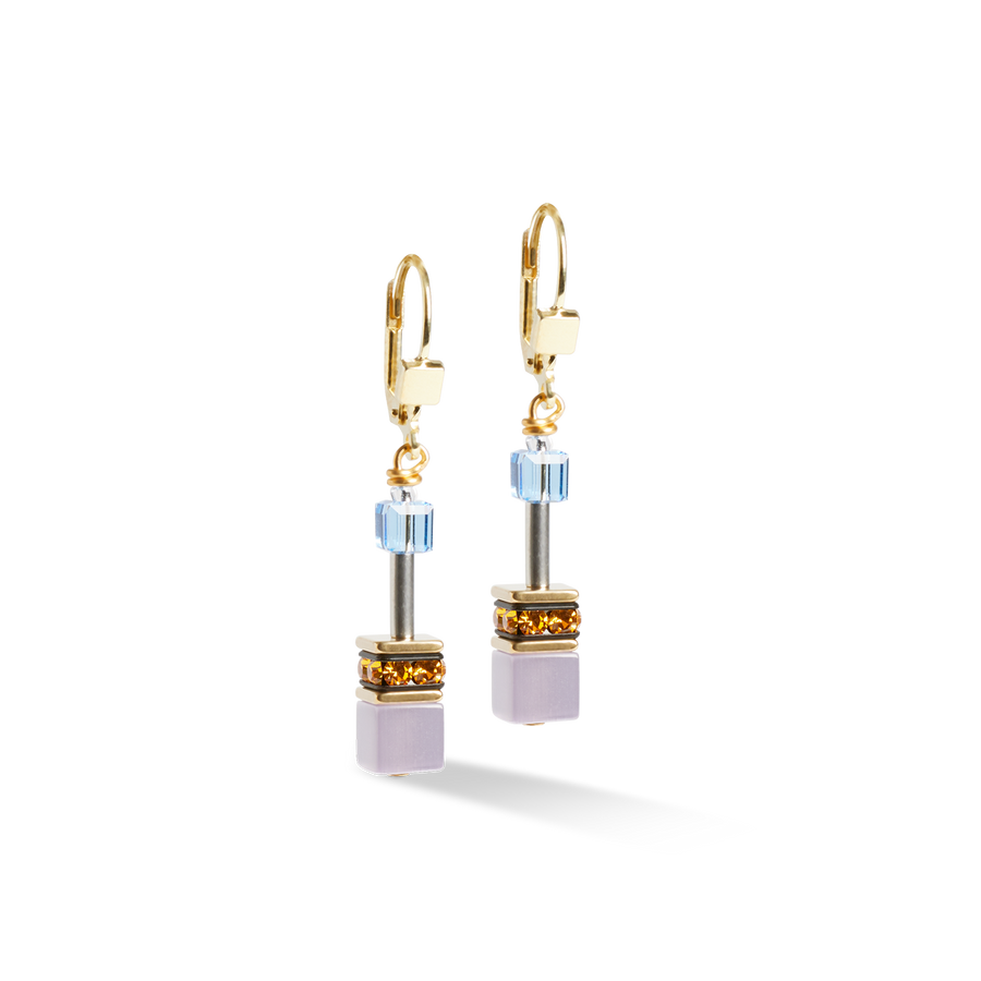 Boucles d'oreilles GeoCUBE® Iconic Festive or-multicolore