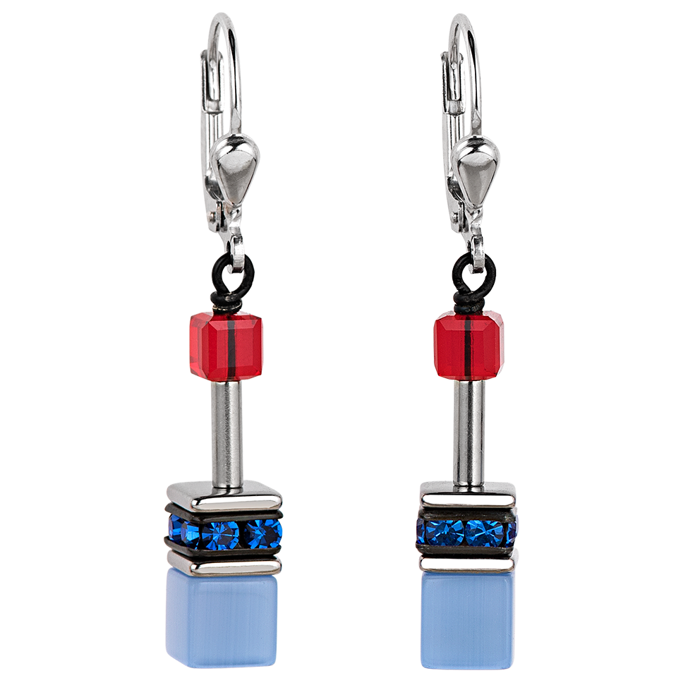 Boucles d'oreille GeoCUBE® multicolore motion