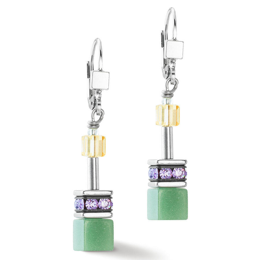 Boucles d'oreilles GeoCUBE® Iconic argent-ice pastels