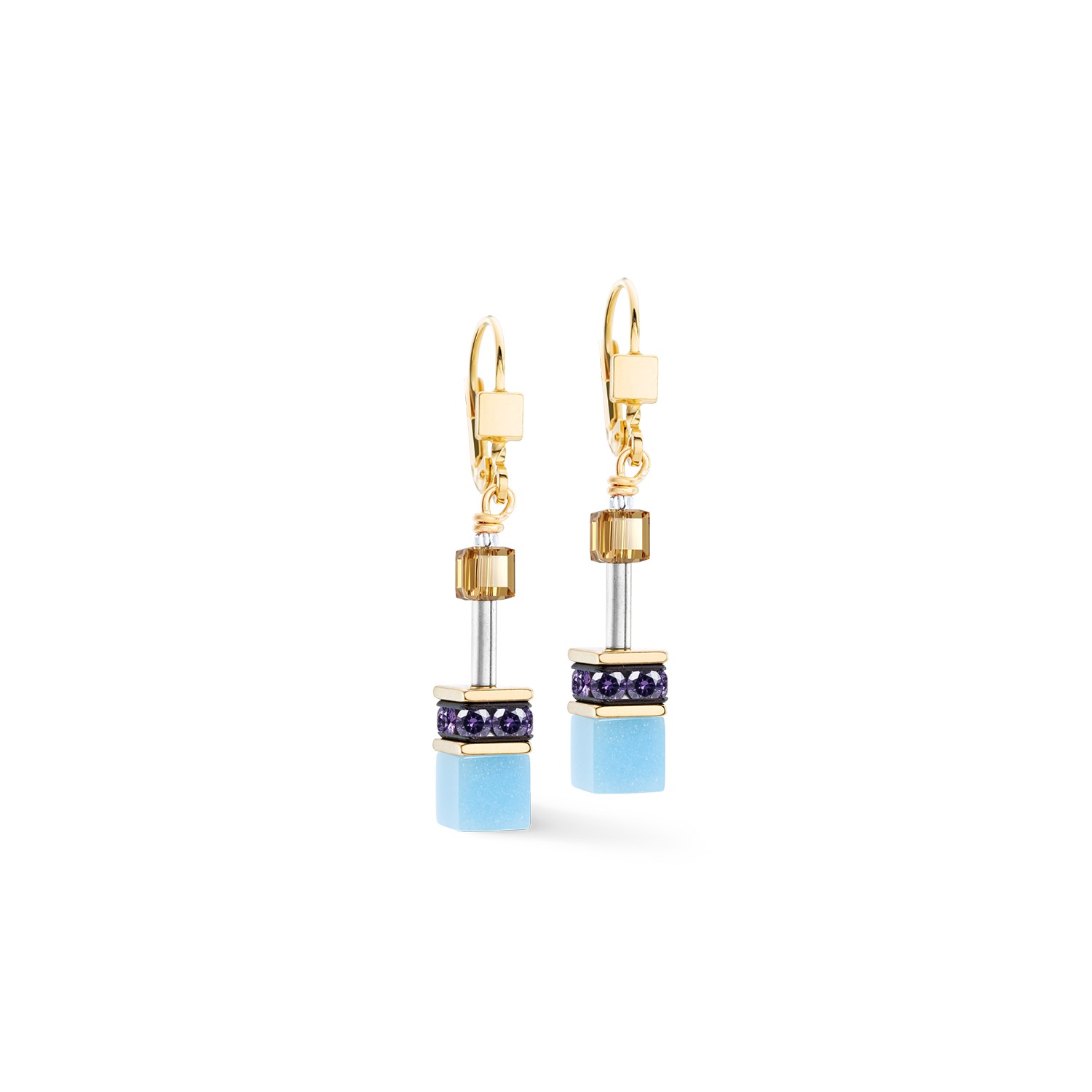 Boucles d'oreilles GeoCUBE® Iconic Multicolor Joy or
