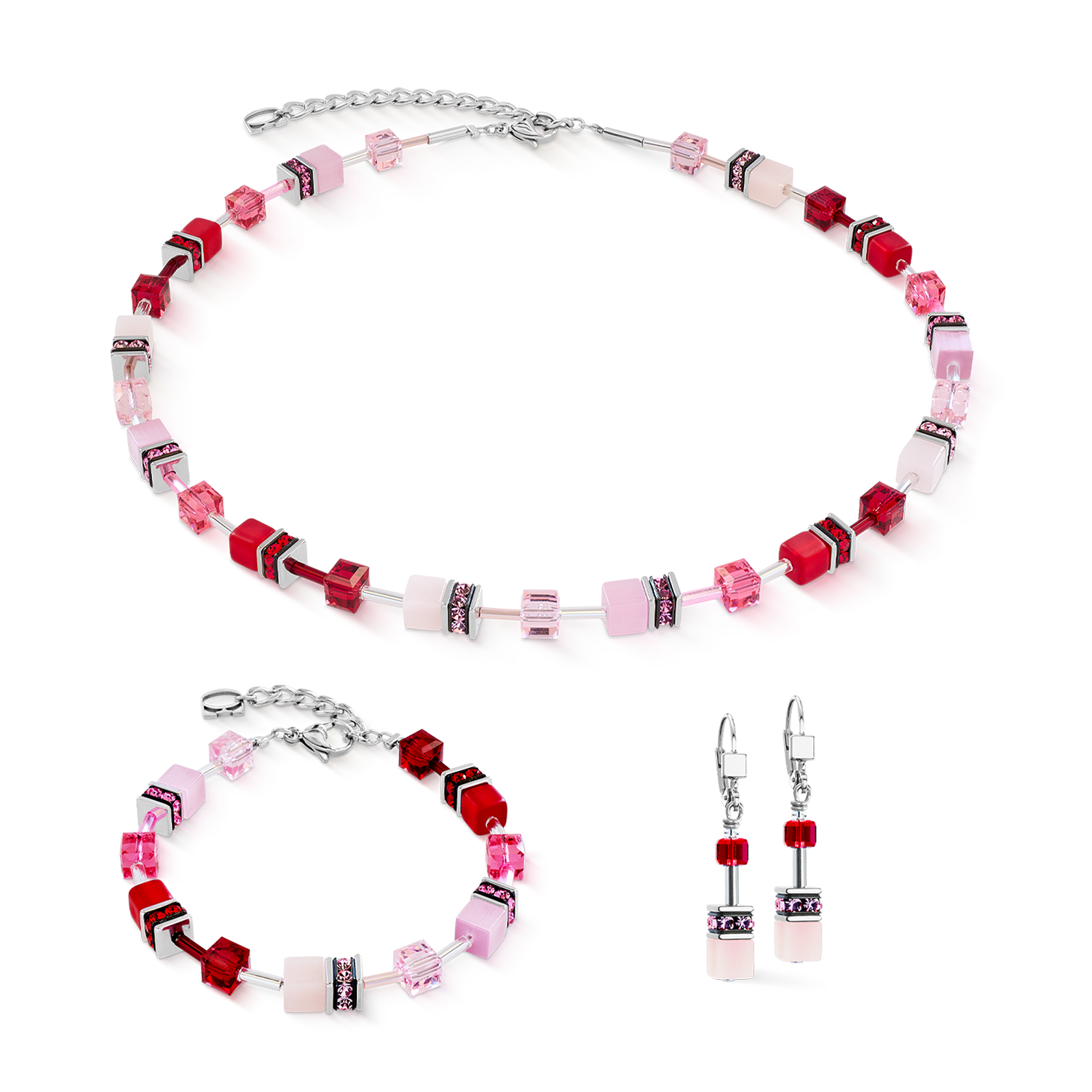 Boucles d'oreille GeoCUBE® Iconic rosé blush