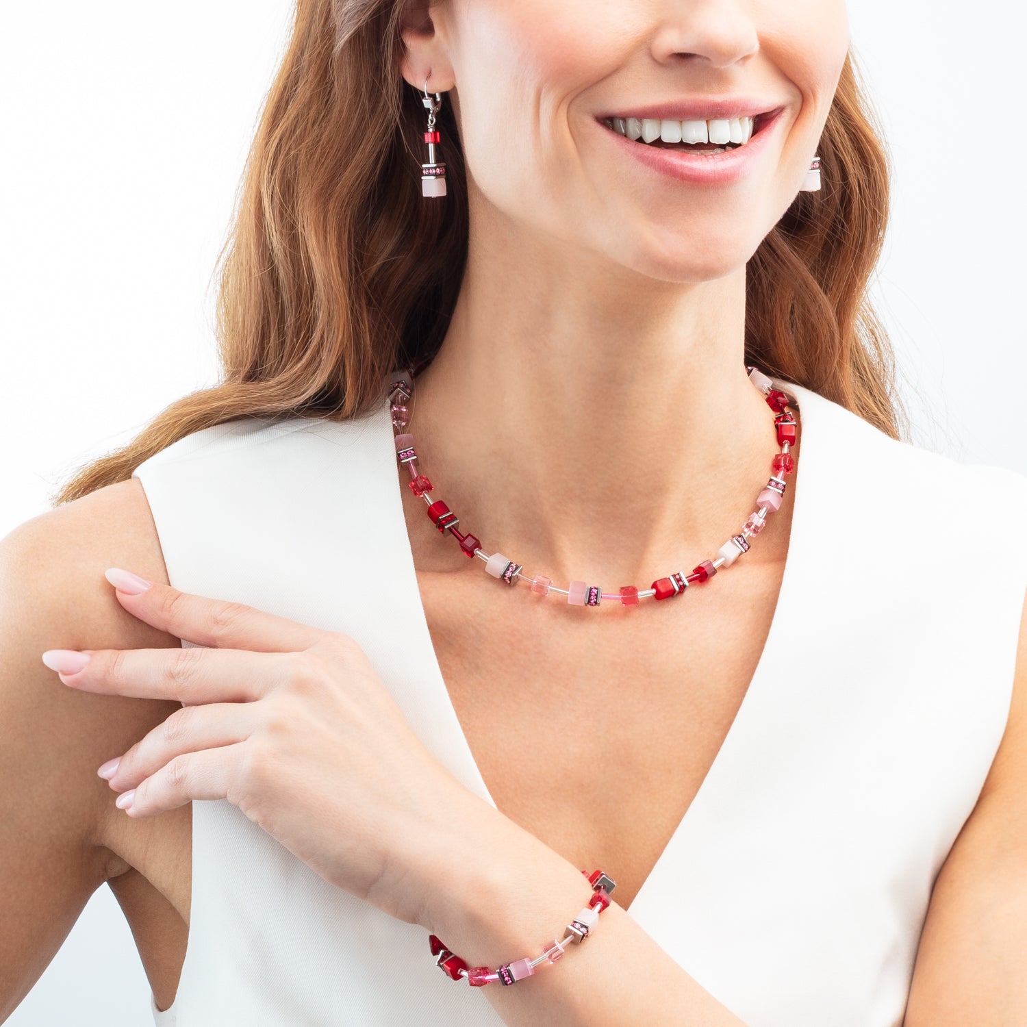 Boucles d'oreille GeoCUBE® Iconic rosé blush