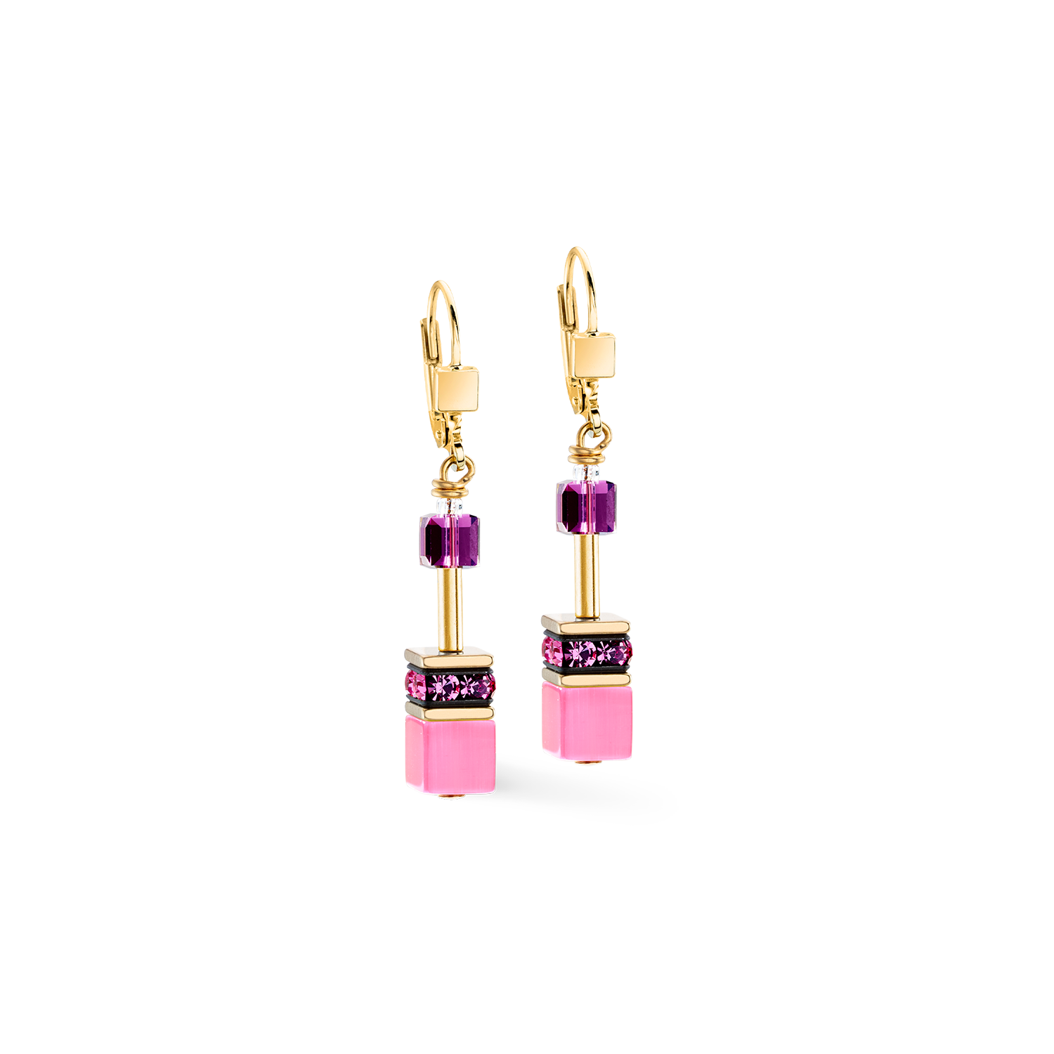 Boucles d'oreilles GeoCUBE® Iconic rose lilas