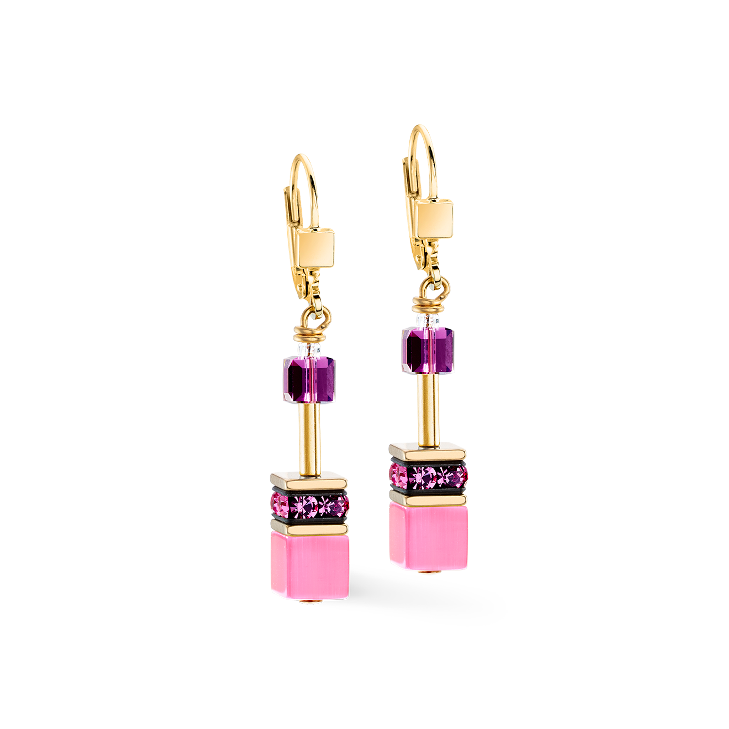 Boucles d'oreilles GeoCUBE® Iconic rose lilas