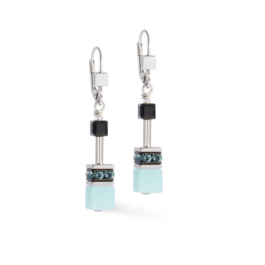 Boucles d'oreilles GeoCUBE® Iconic Ice Serenity argent