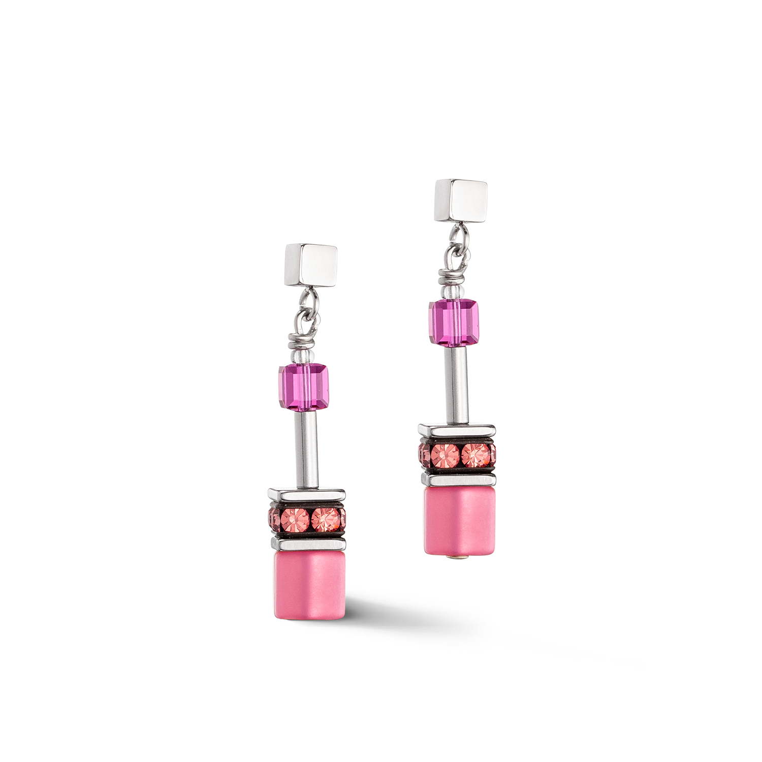 Boucles d'oreilles GeoCUBE® Iconic Viva Magenta