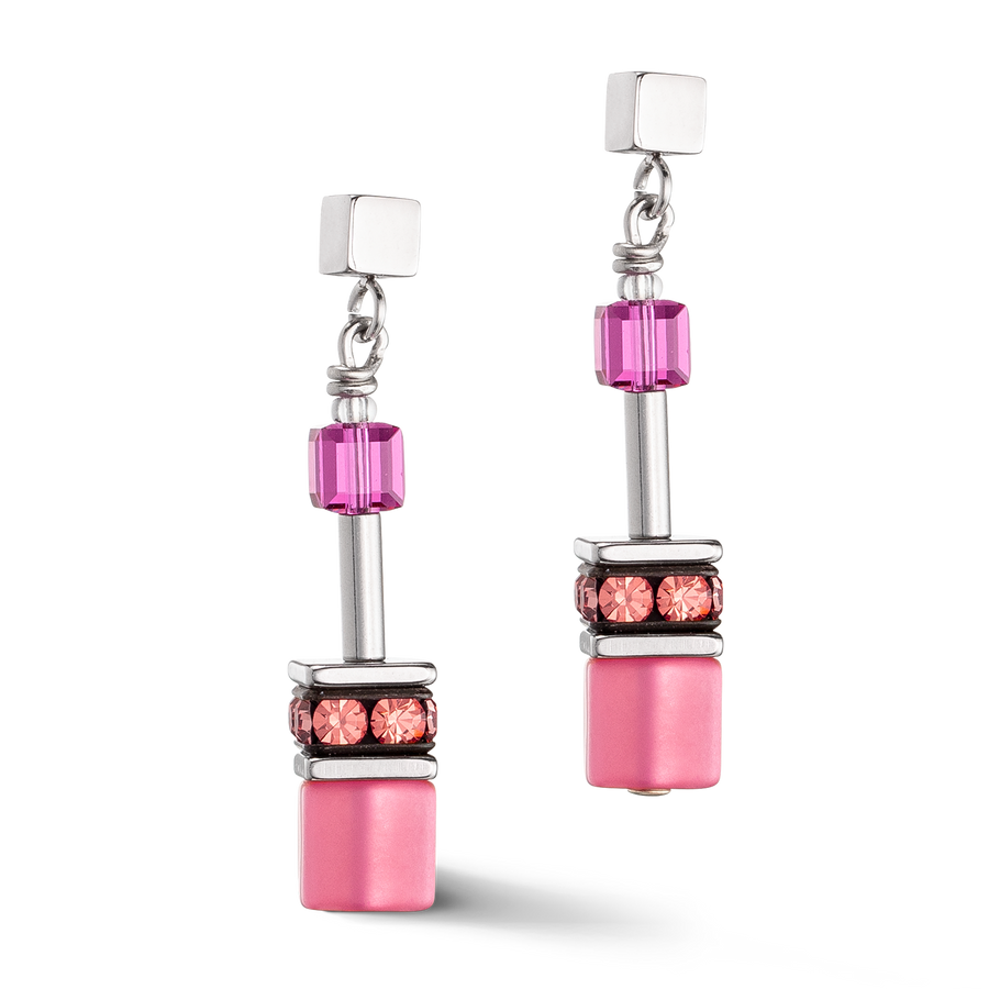 Boucles d'oreilles GeoCUBE® Iconic Viva Magenta