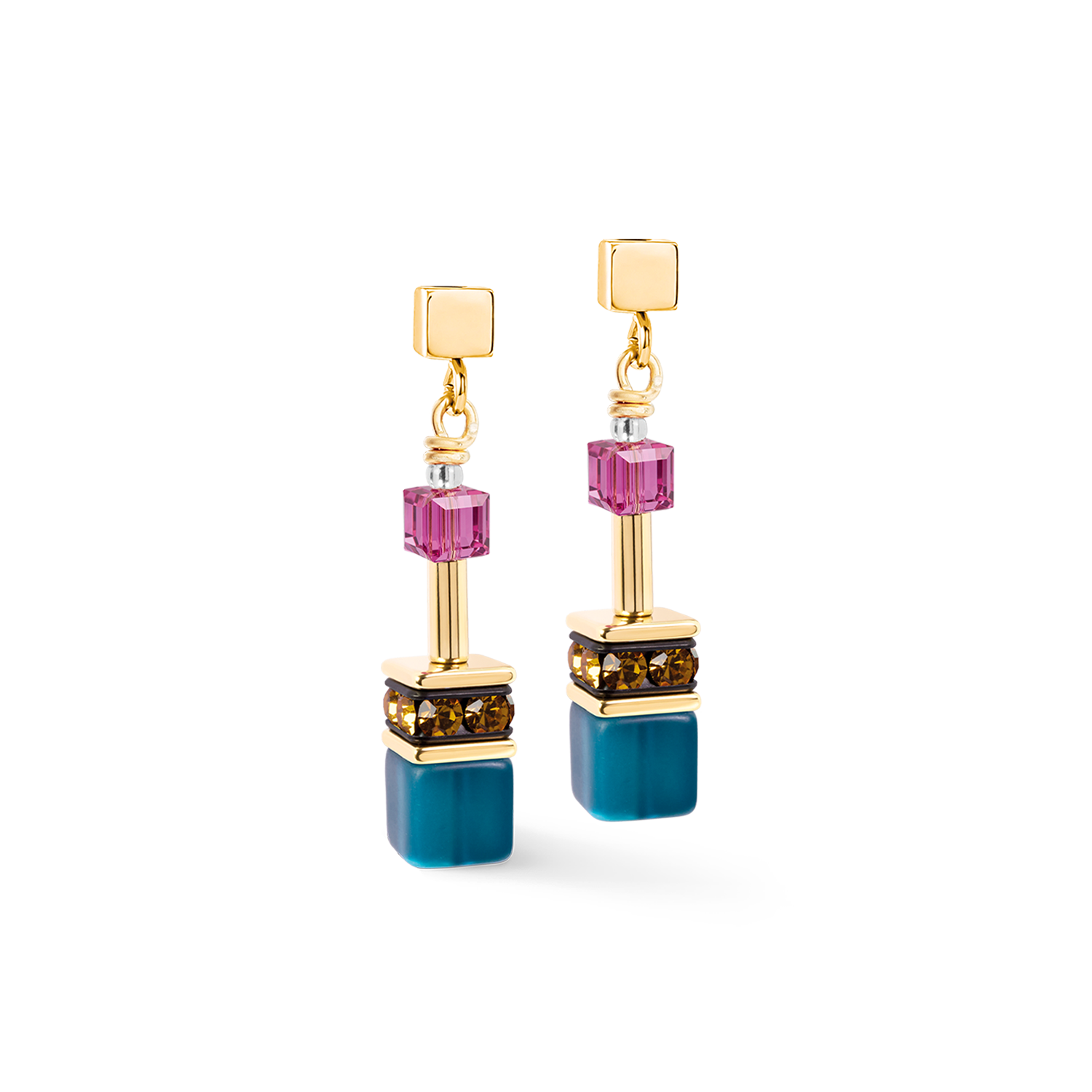 Boucles d'oreilles GeoCUBE® Iconic Multicolor Boho or