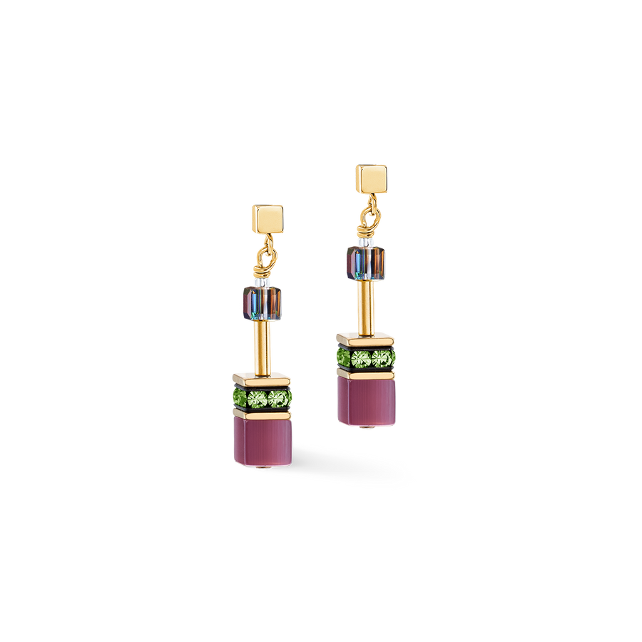 Boucles d'oreilles GeoCUBE® Iconic Art Nouveau or