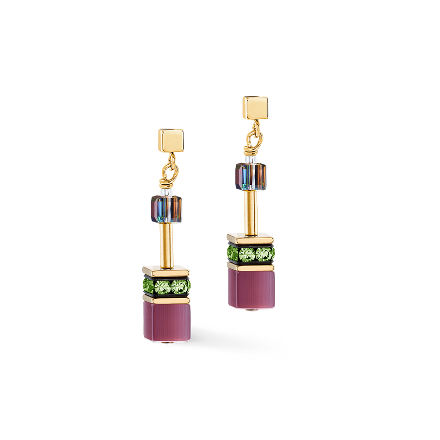 Boucles d'oreilles GeoCUBE® Iconic Art Nouveau or