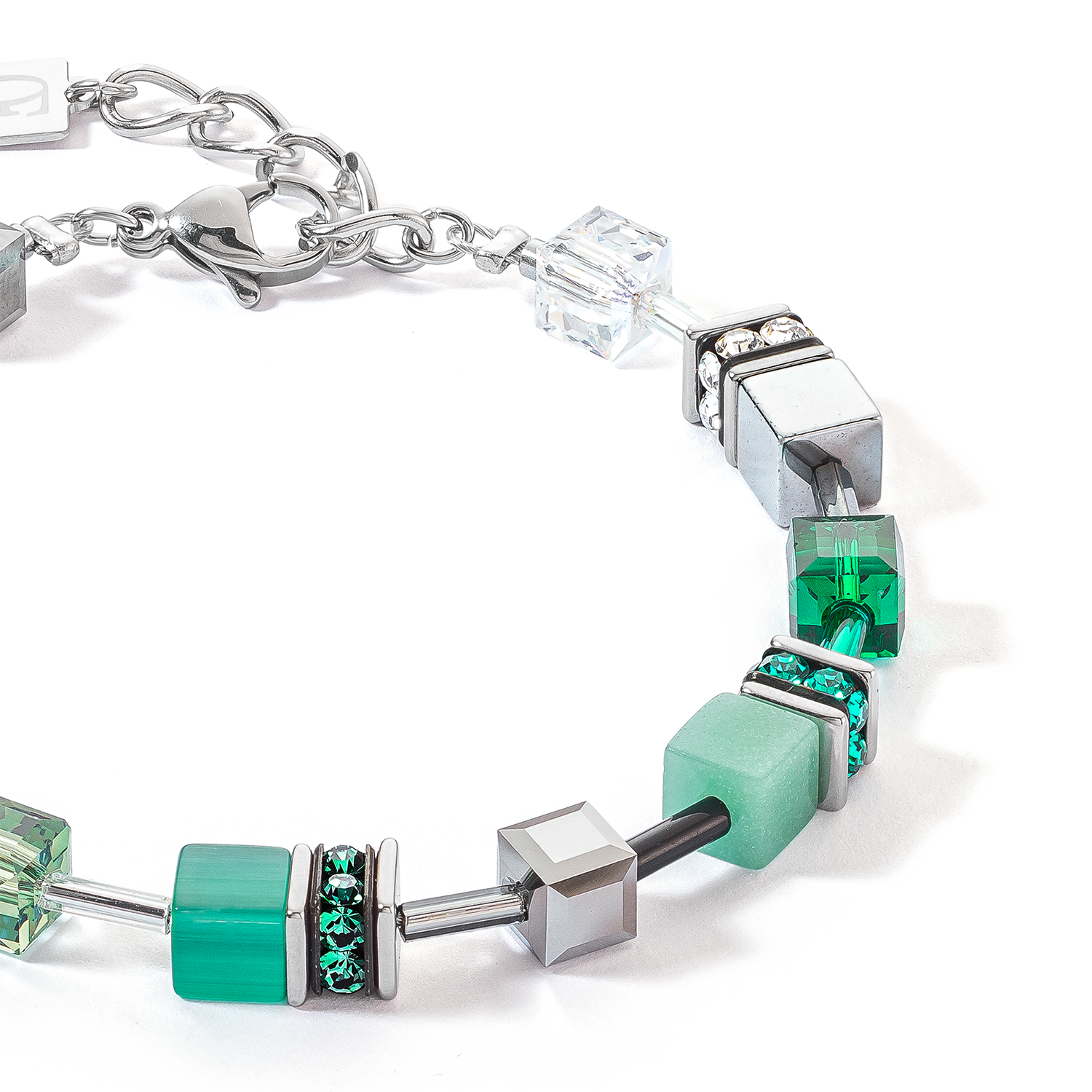 Bracelet GeoCUBE® Iconic argent-vert