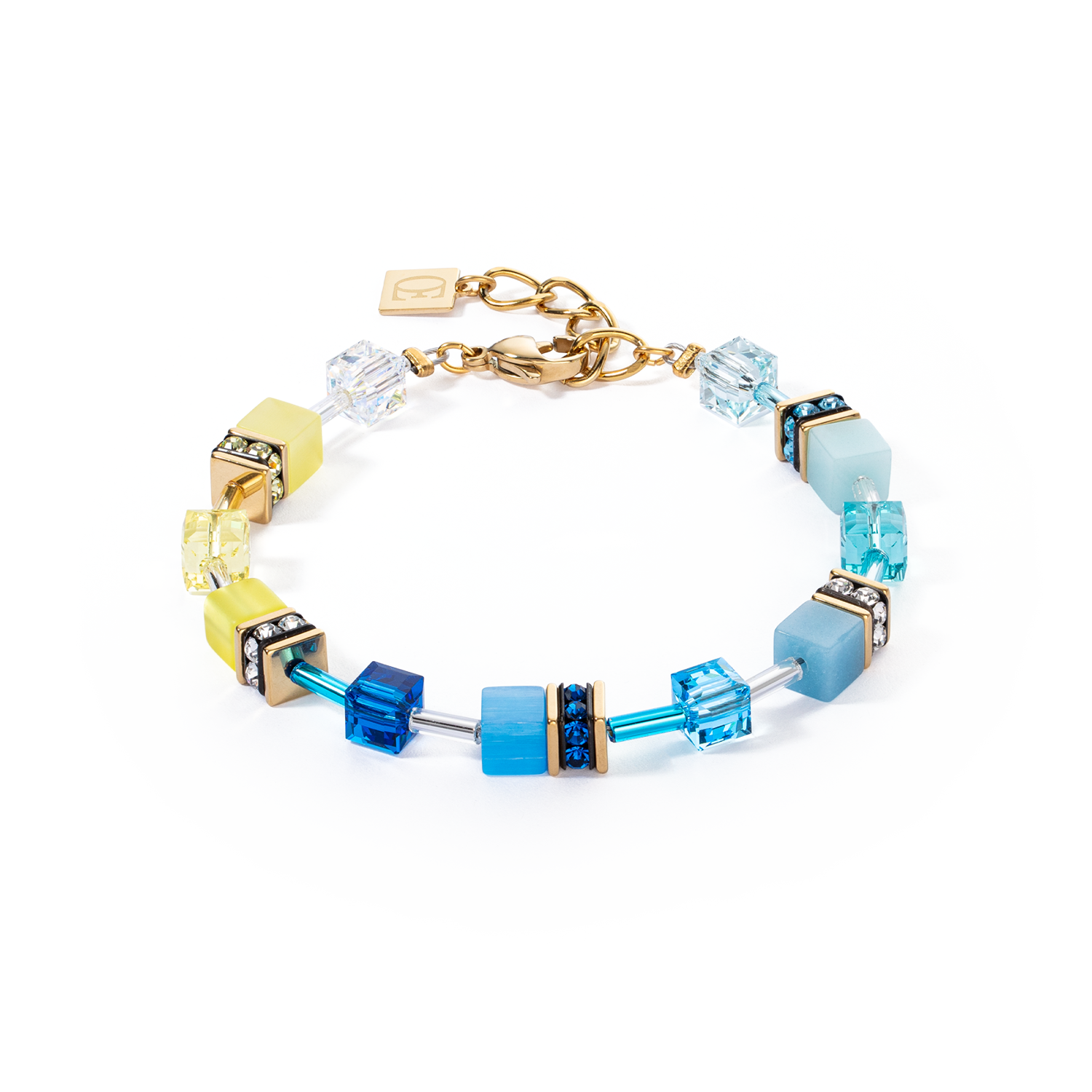 Bracelet GeoCUBE® Iconic turquoise-jaune