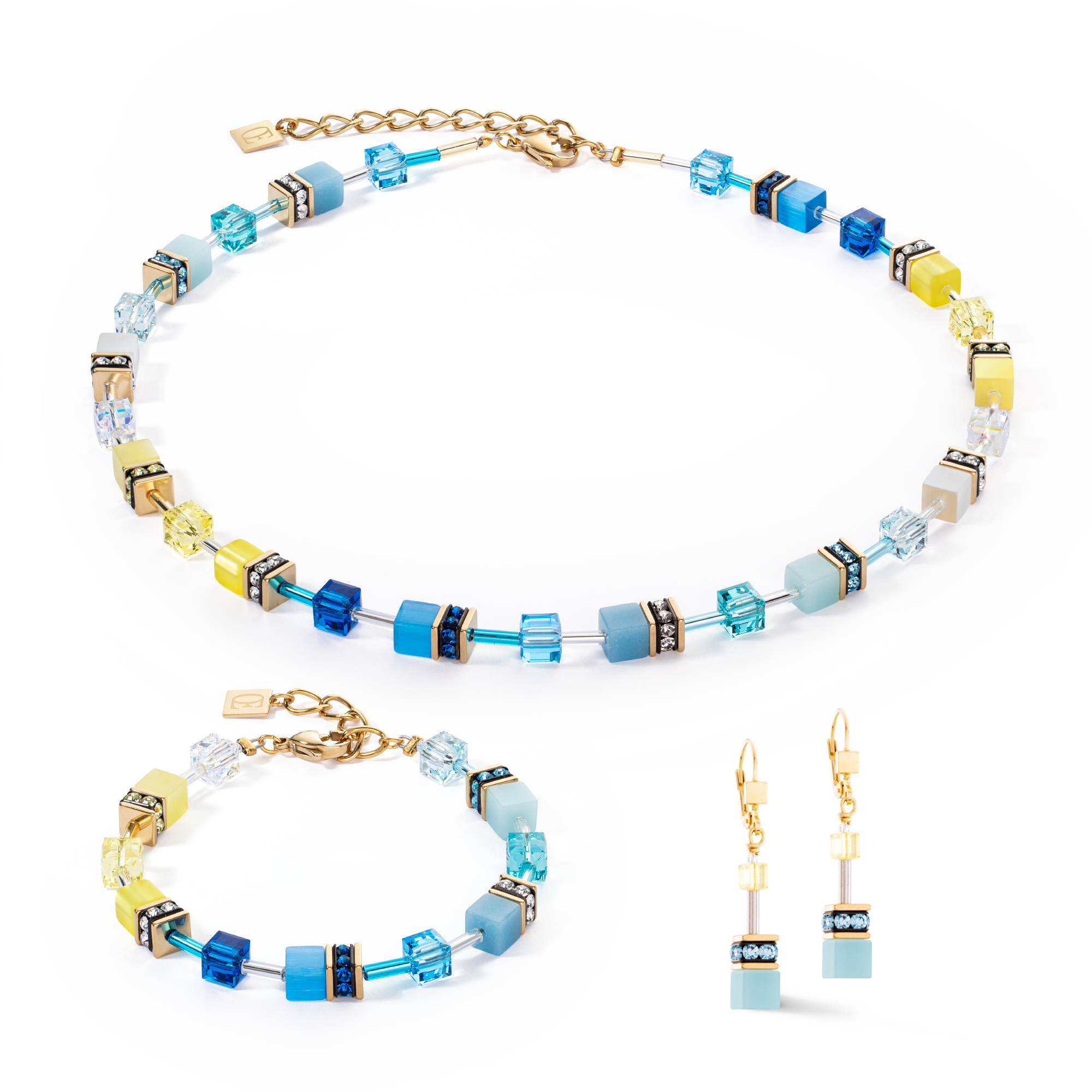 Bracelet GeoCUBE® Iconic turquoise-jaune