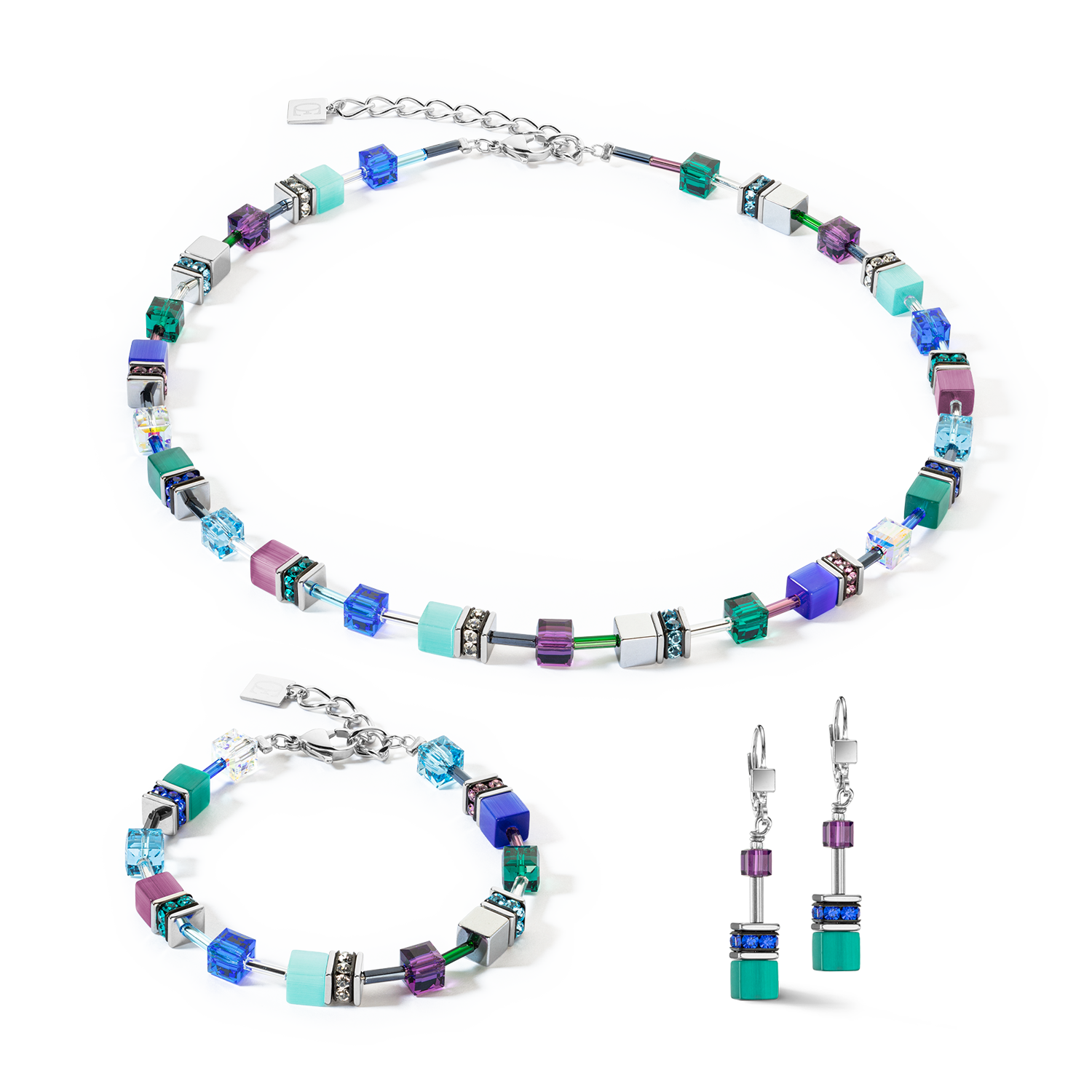 Bracelet GeoCUBE® Iconic turquoise mauve