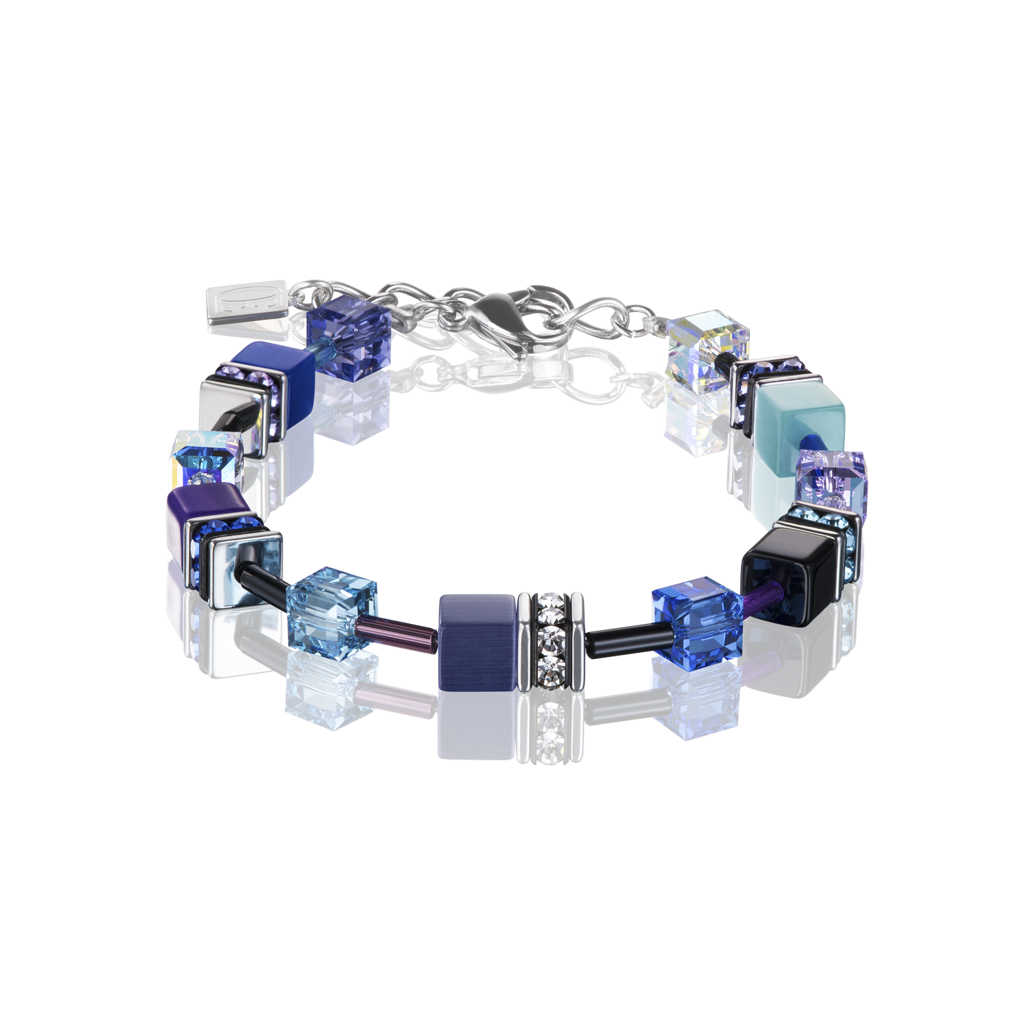 Bracelet GeoCUBE® bleu-mauve