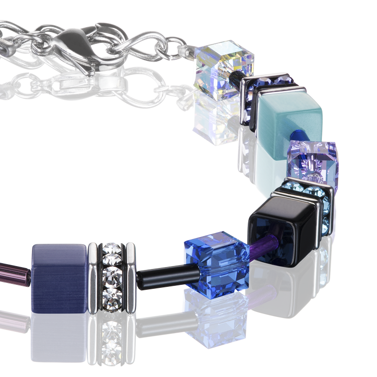 Bracelet GeoCUBE® bleu-mauve