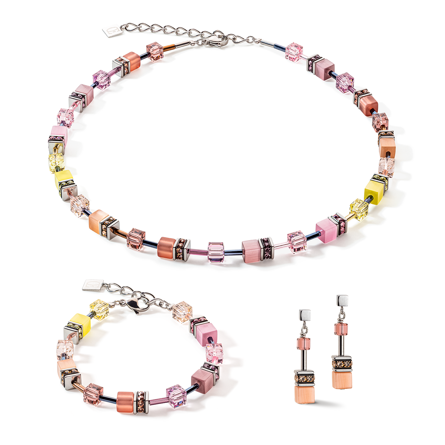 Bracelet GeoCUBE® Iconic Multicolour Vintage lilas-jaune