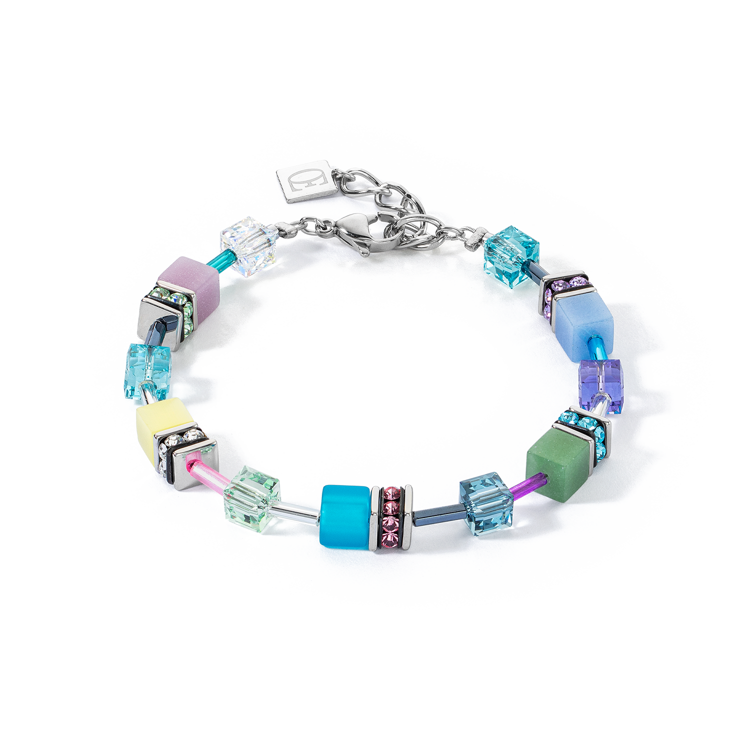 Bracelet GeoCUBE® Iconic argent-ice pastels