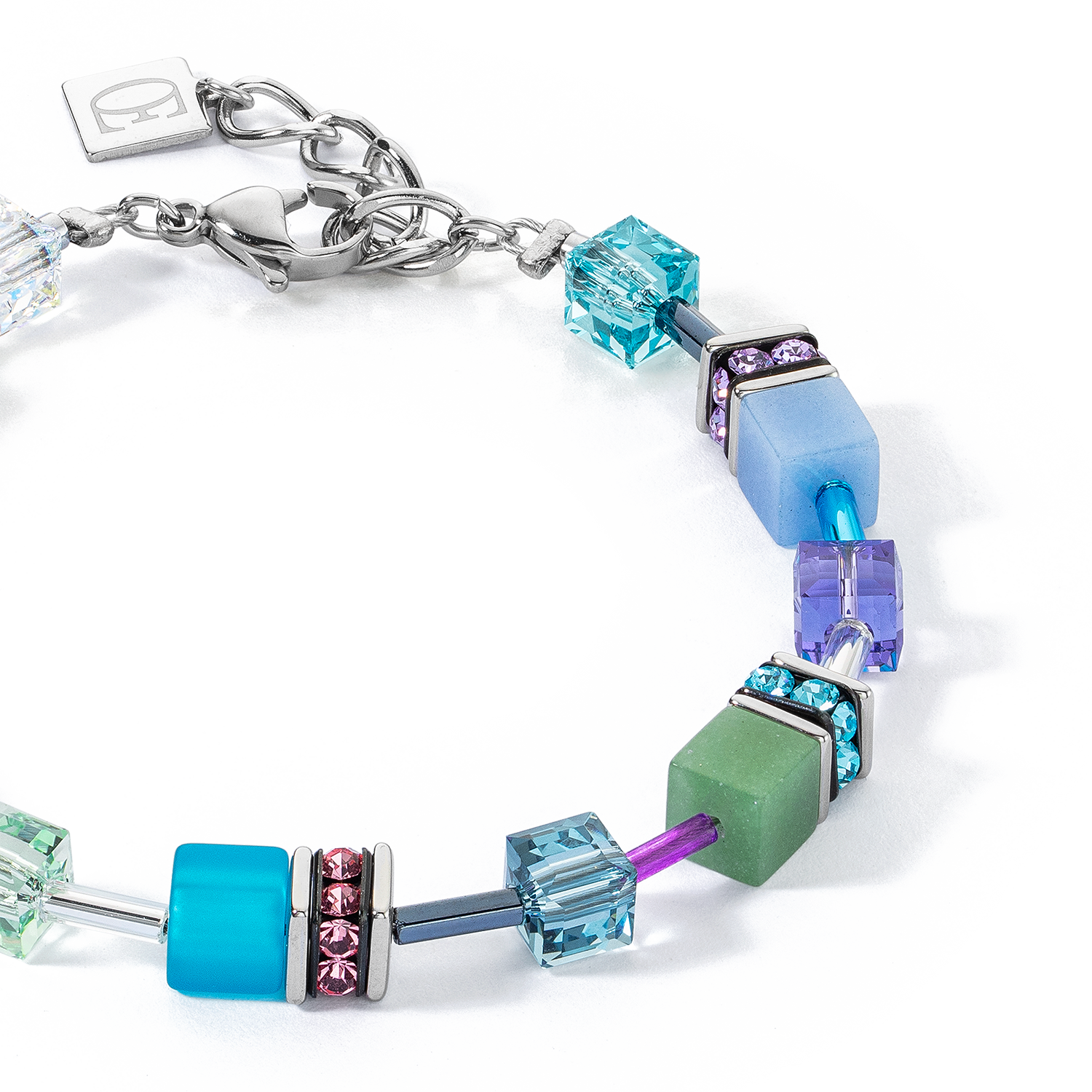 Bracelet GeoCUBE® Iconic argent-ice pastels