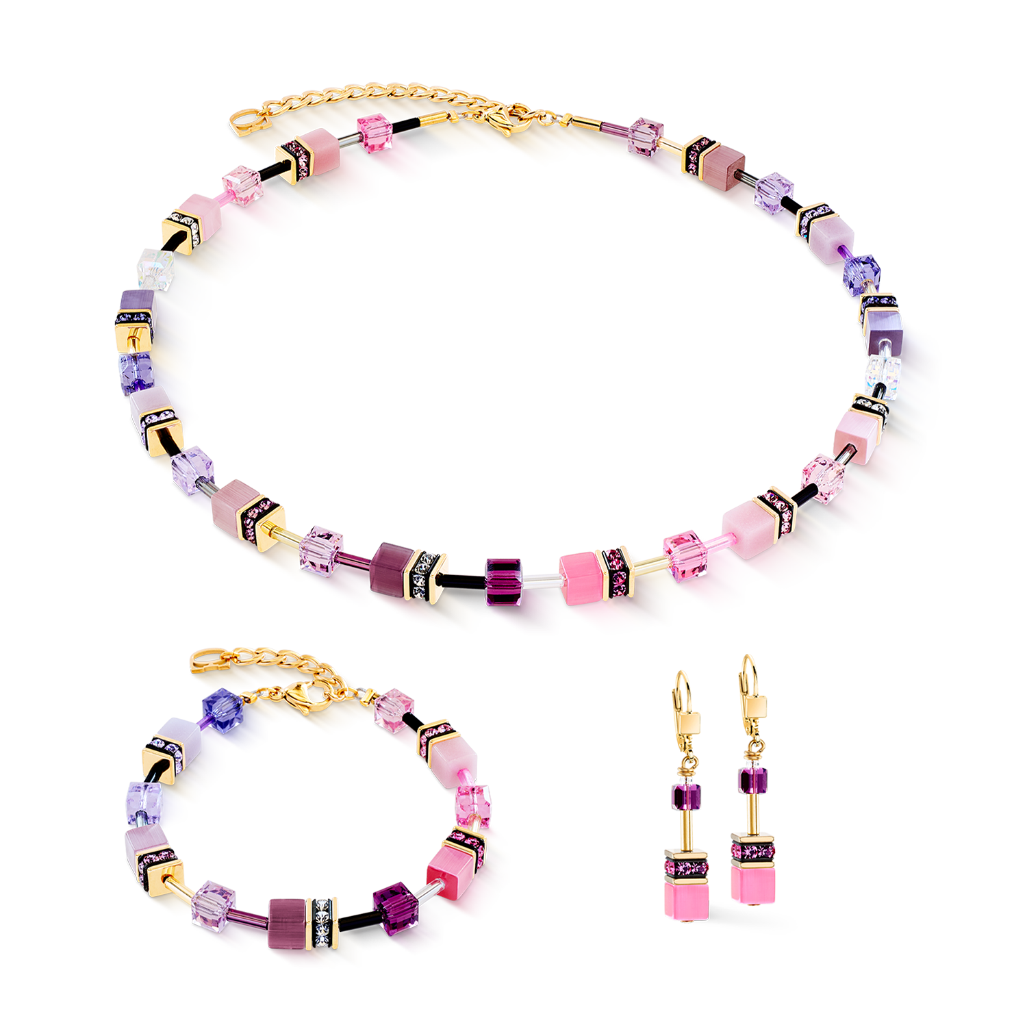Bracelet GeoCUBE® Iconic rose lilas