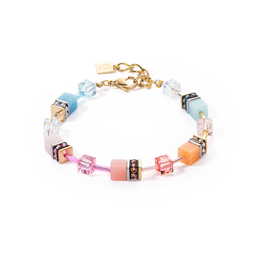 Bracelet GeoCUBE® Iconic aqua-apricot