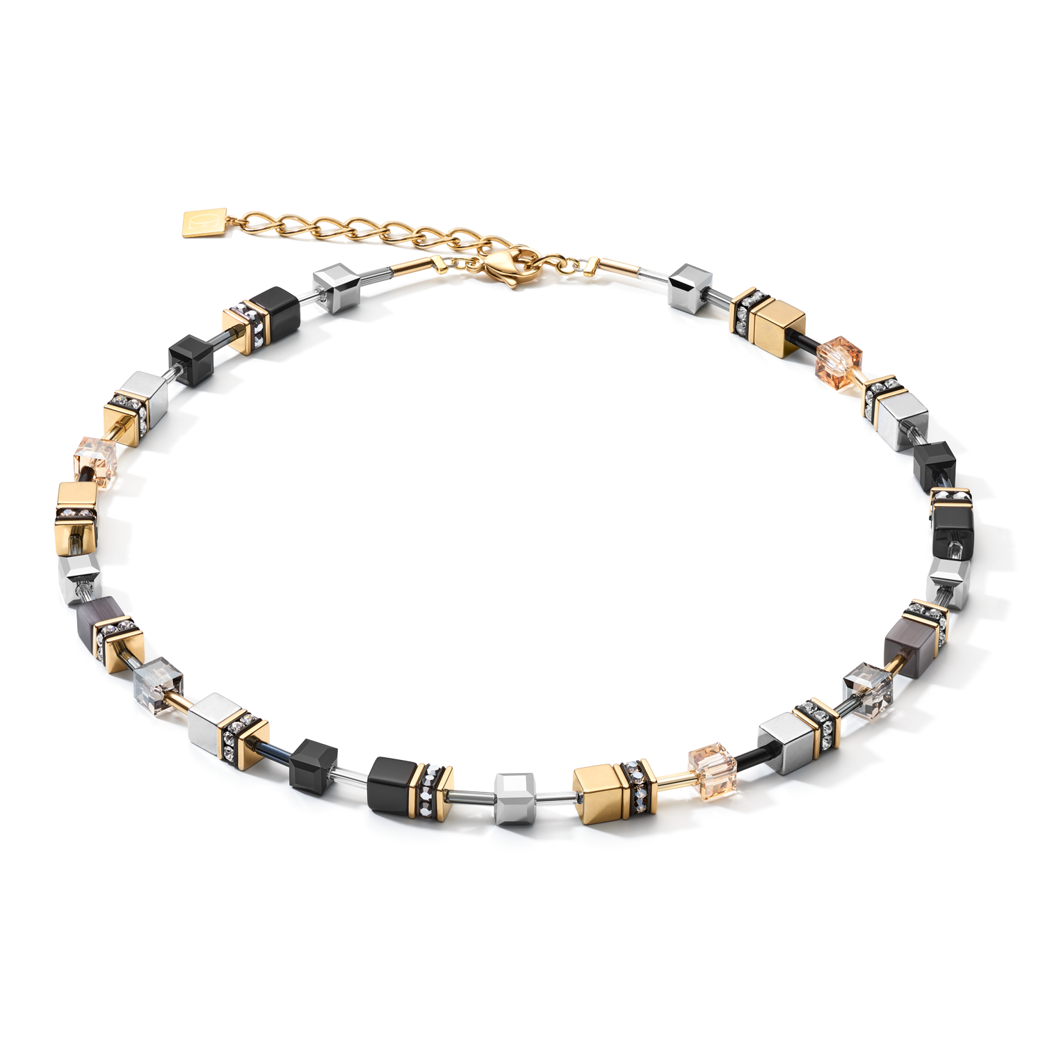 Collier GEOCUBE® gris-or