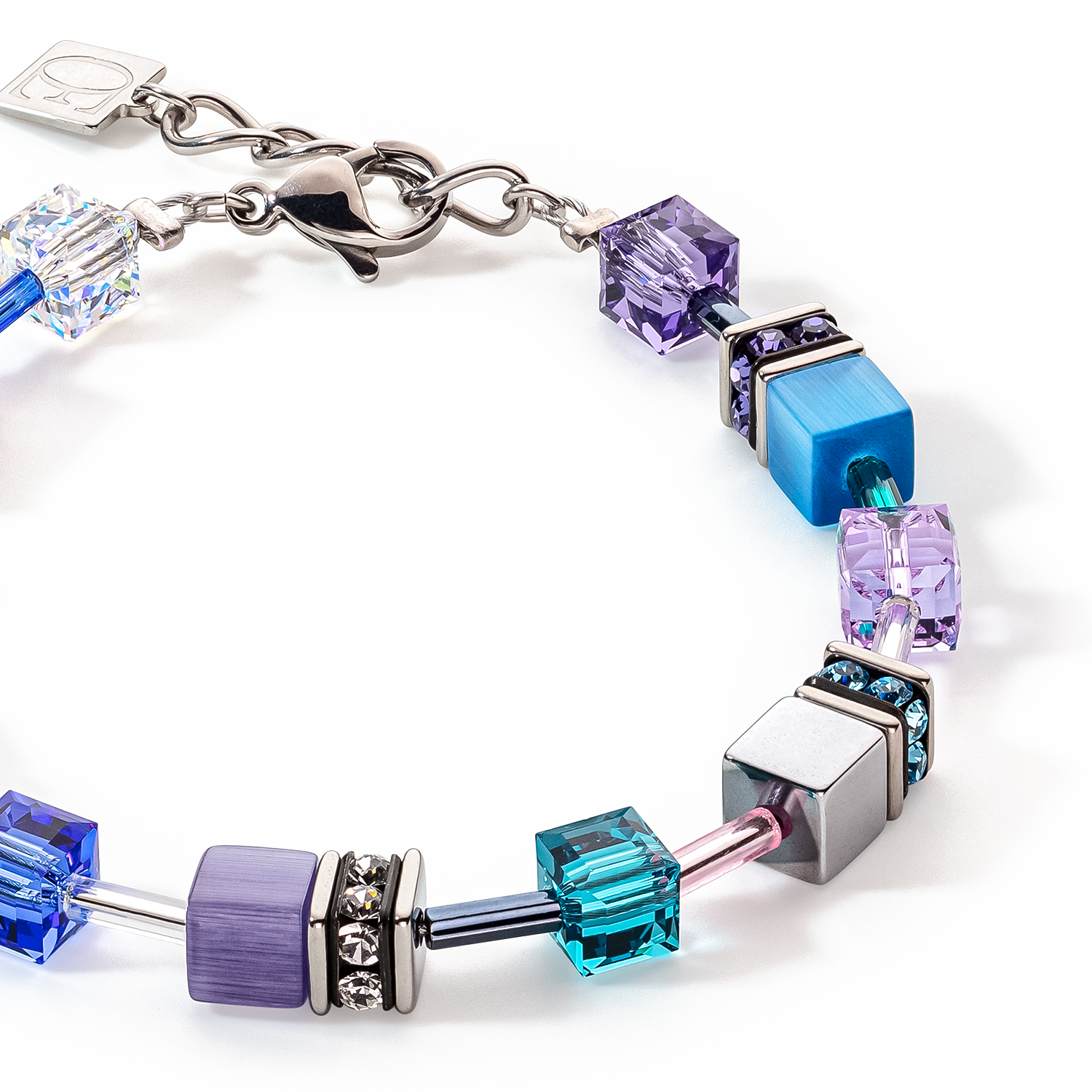 Bracelet GeoCUBE® Iconic turquoise-mauve