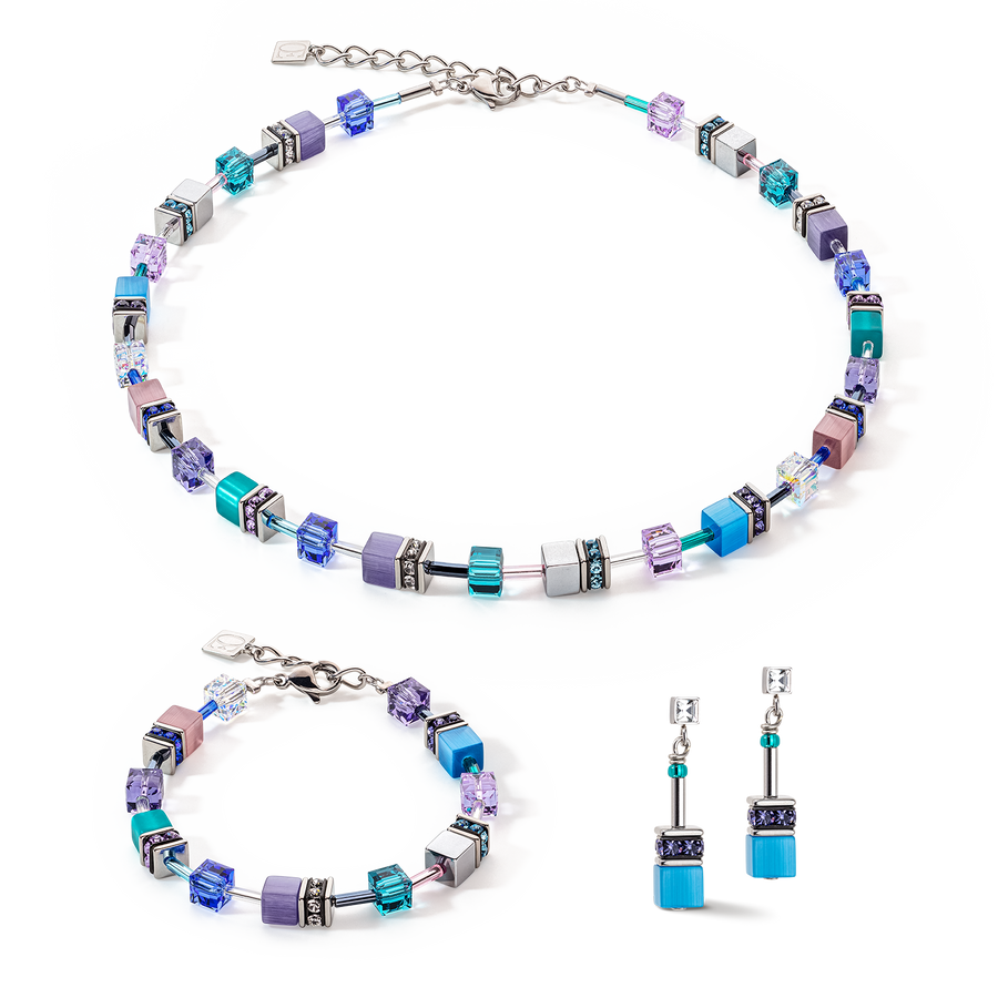 Bracelet GeoCUBE® Iconic turquoise-mauve