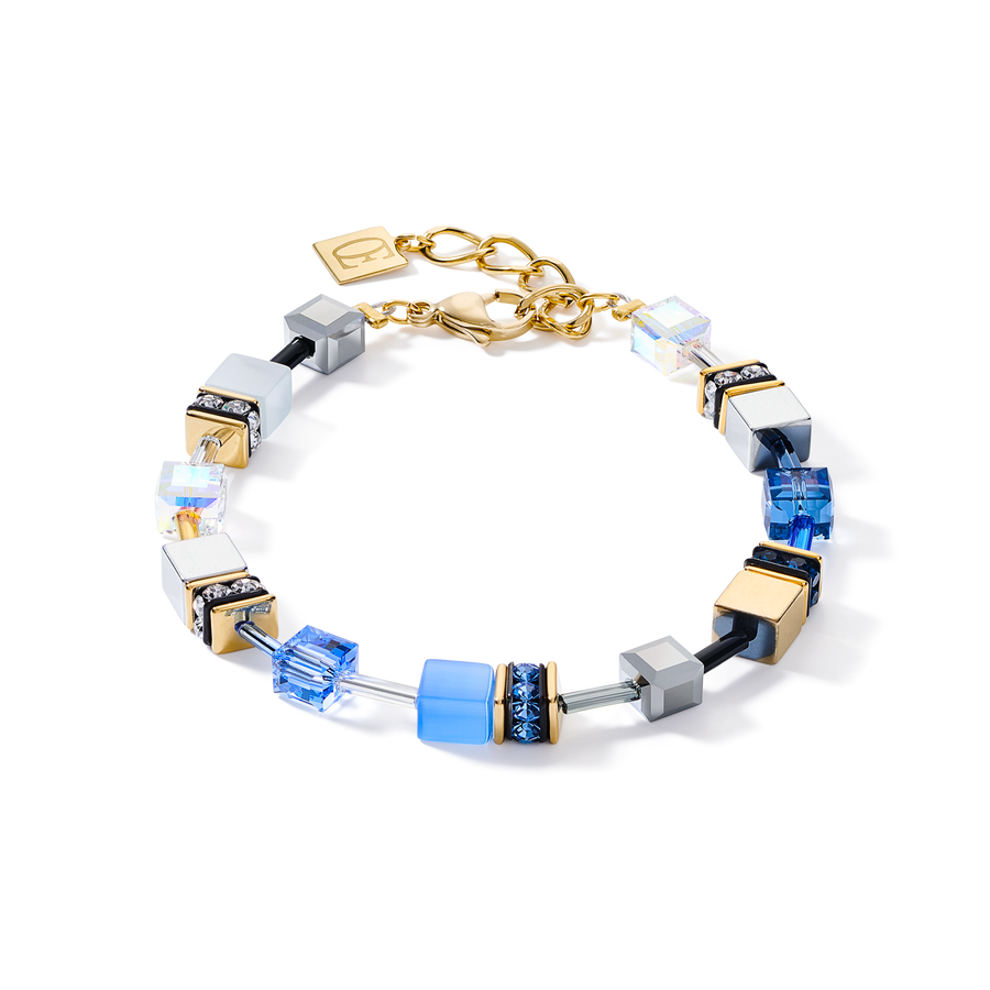 Bracelet GeoCUBE® bleu-or