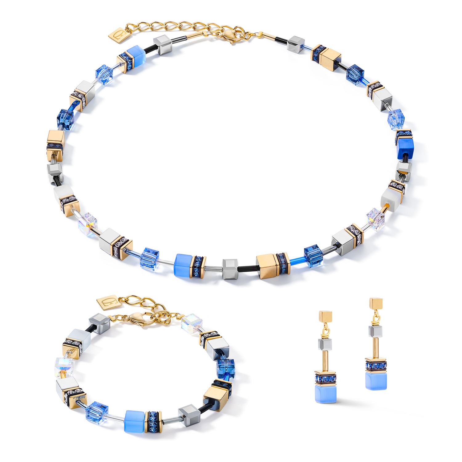 Bracelet GeoCUBE® bleu-or