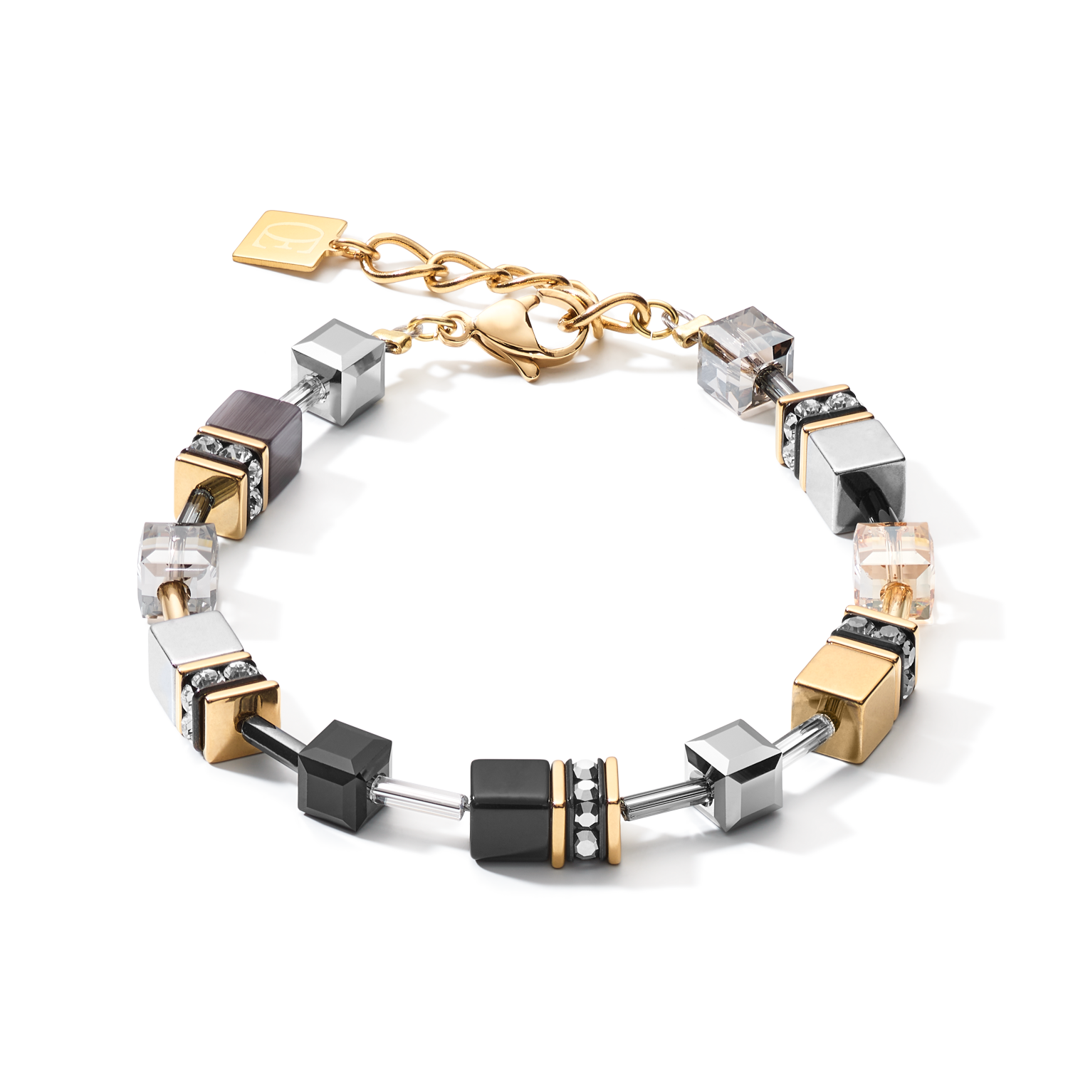Bracelet GEOCUBE® gris-or