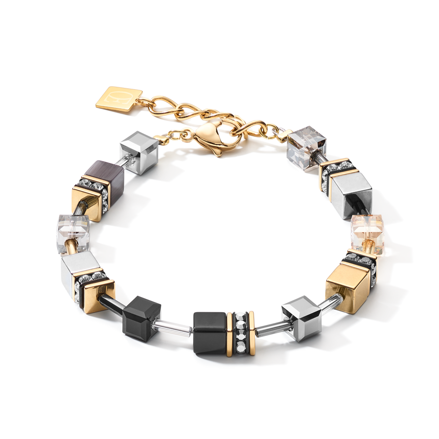 Bracelet GEOCUBE® gris-or