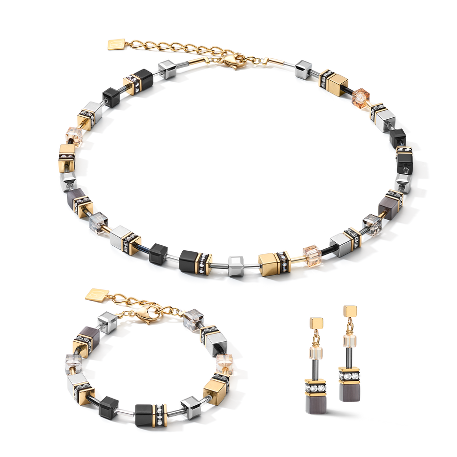 Bracelet GEOCUBE® gris-or