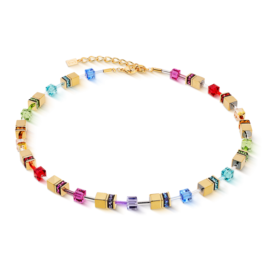 Collier GeoCUBE® Iconic Metallic Rainbow or