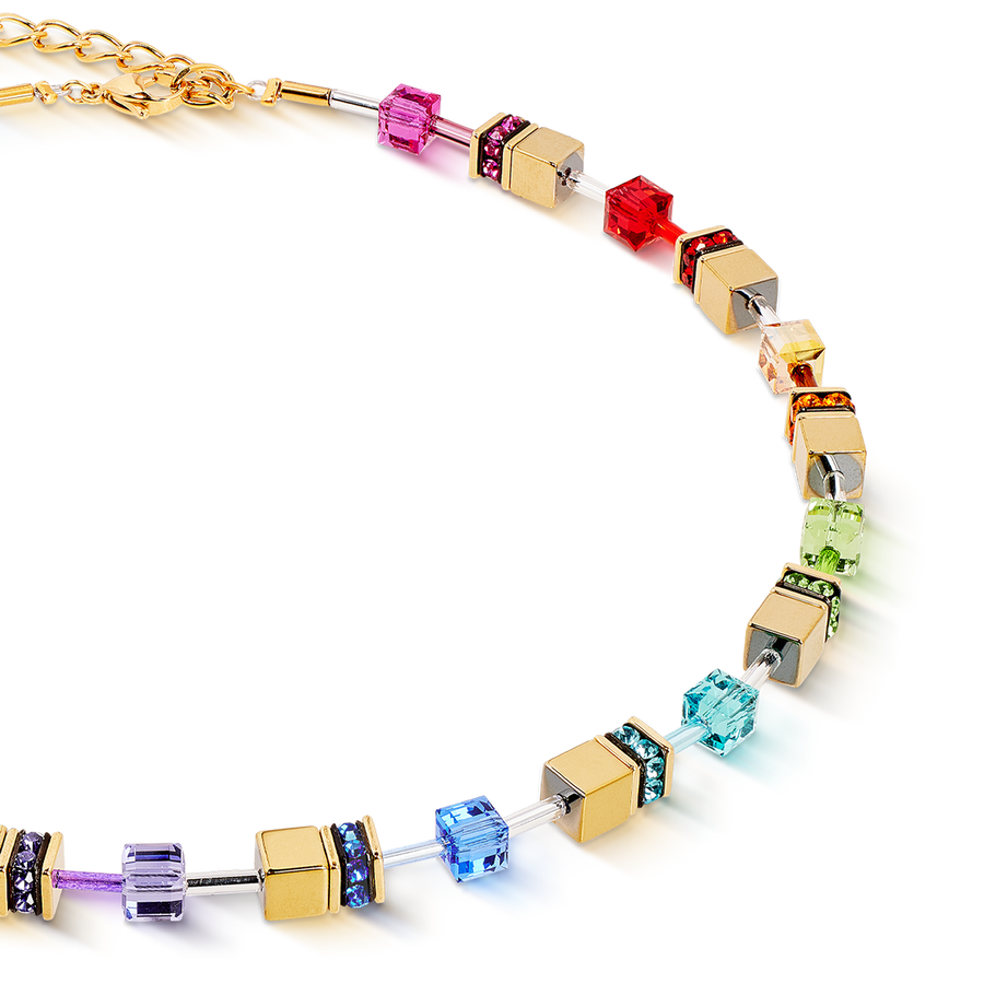 Collier GeoCUBE® Iconic Metallic Rainbow or