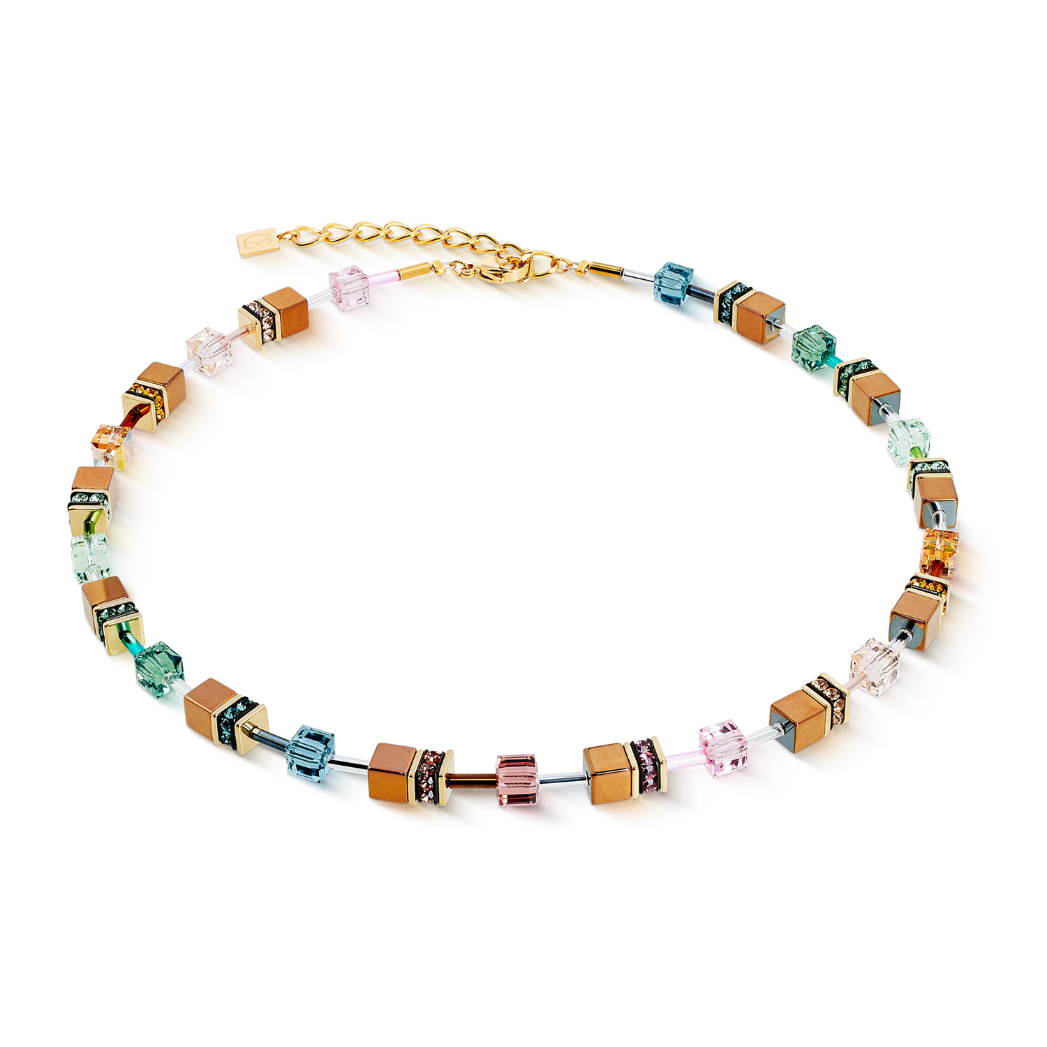 Collier GeoCUBE® Iconic Metallic Art Nouveau or