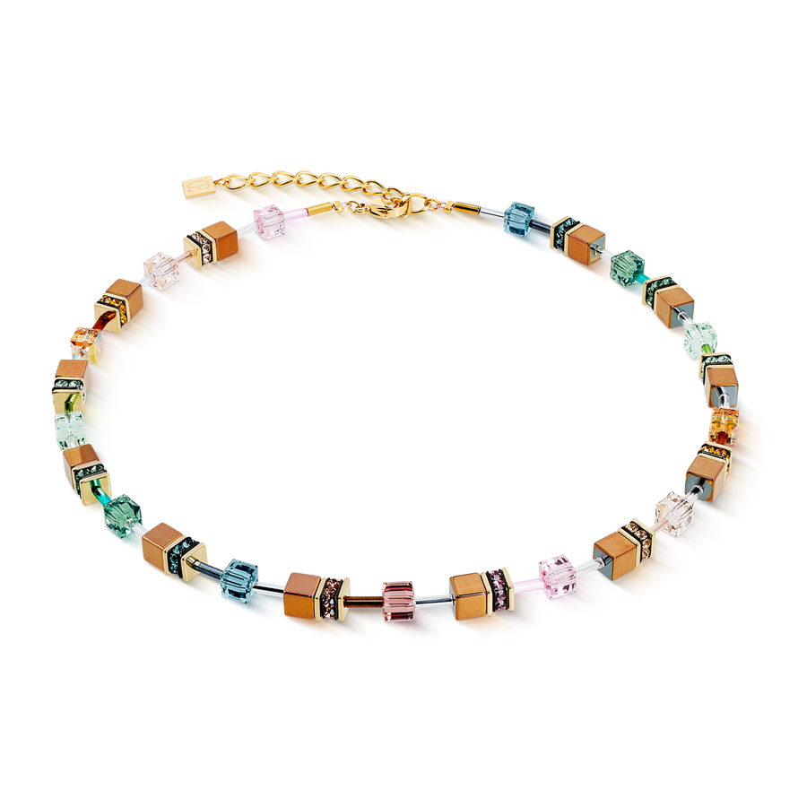 Collier GeoCUBE® Iconic Metallic Art Nouveau or