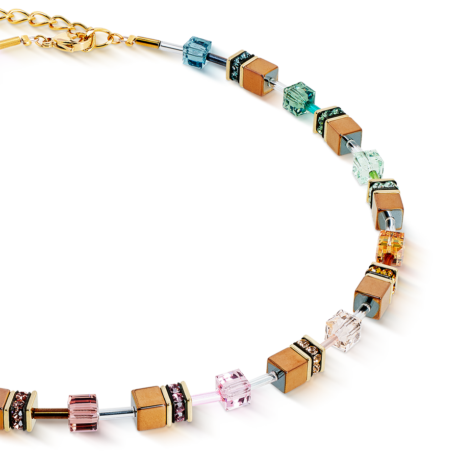 Collier GeoCUBE® Iconic Metallic Art Nouveau or