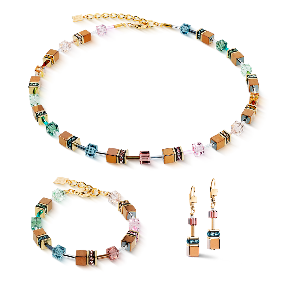 Collier GeoCUBE® Iconic Metallic Art Nouveau or