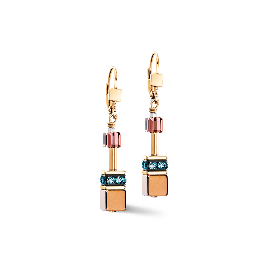 Boucles d'oreilles GeoCUBE® Iconic Metallic Art Nouveau or