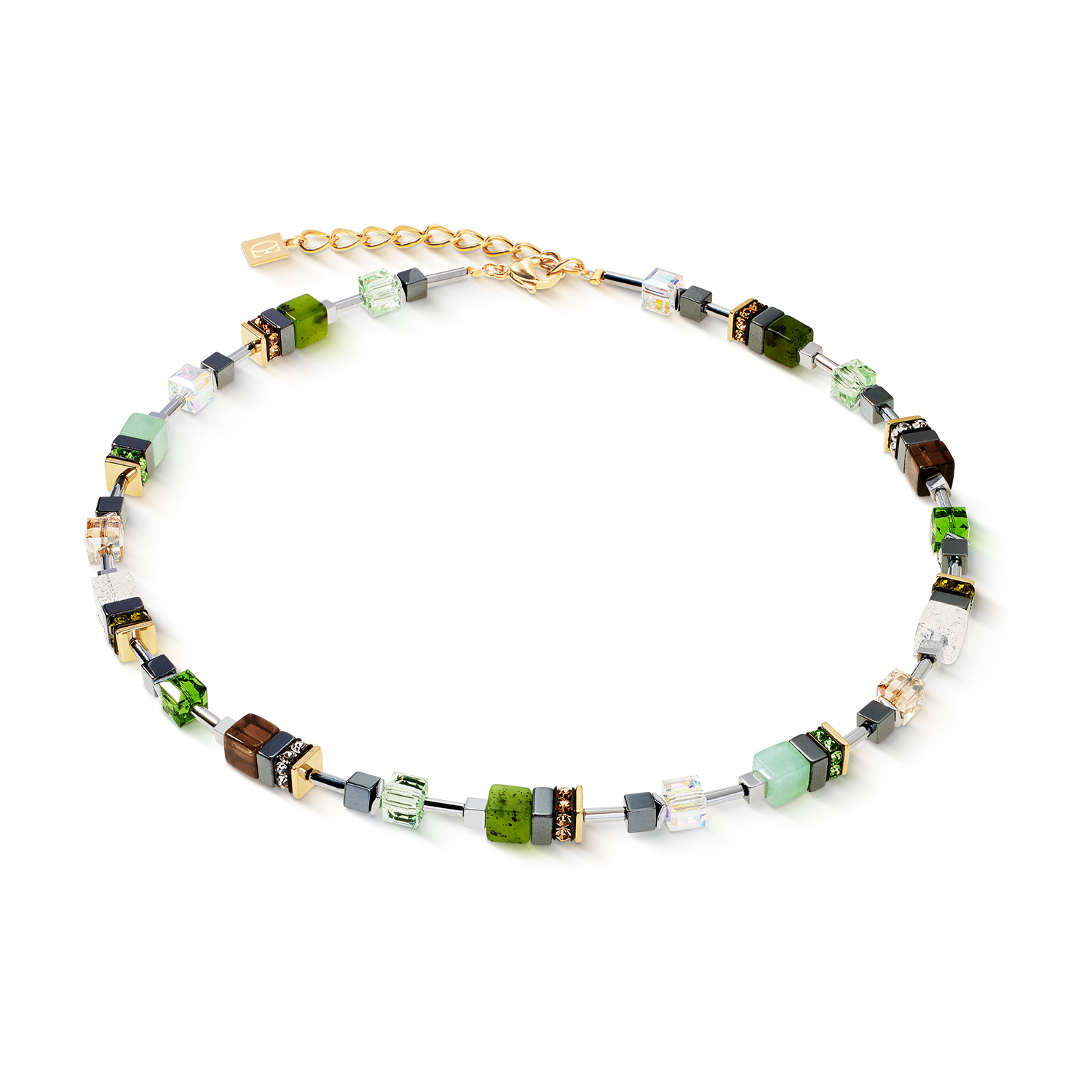 Collier GeoCUBE® Precious Motion Forest Light or