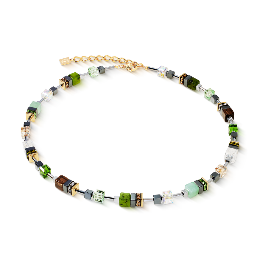 Collier GeoCUBE® Precious Motion Forest Light or