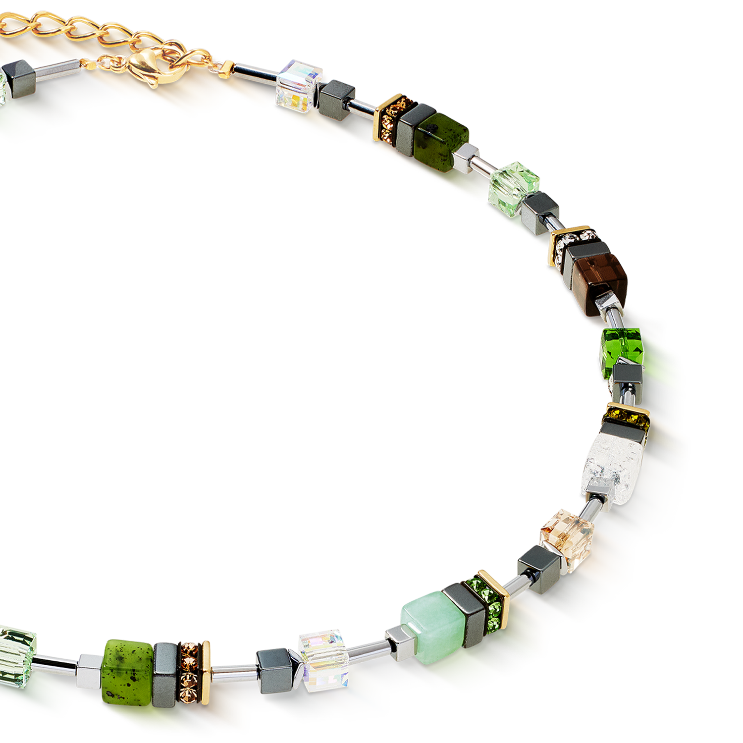 Collier GeoCUBE® Precious Motion Forest Light or