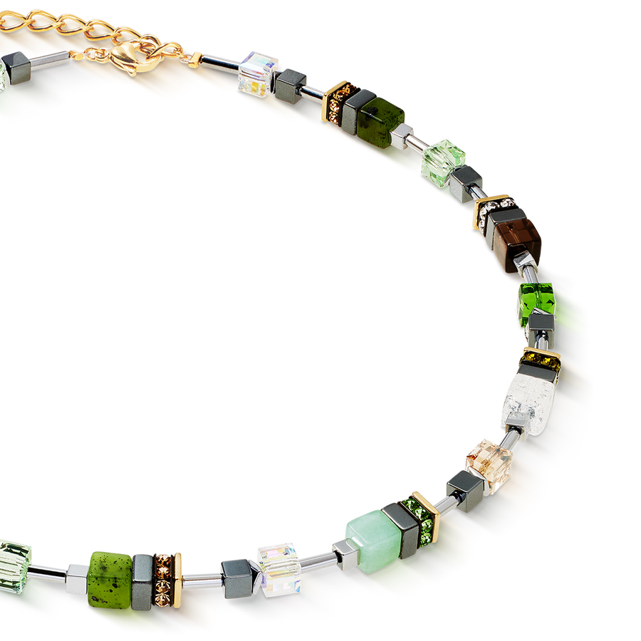 Collier GeoCUBE® Precious Motion Forest Light or