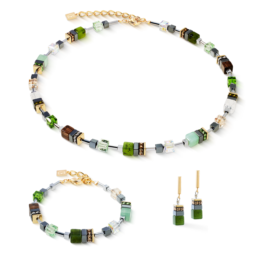 Collier GeoCUBE® Precious Motion Forest Light or