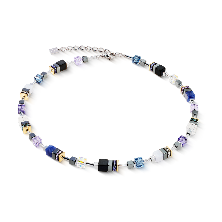 Collier GeoCUBE® Precious Motion Blue Moon bicolore