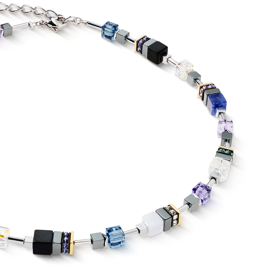 Collier GeoCUBE® Precious Motion Blue Moon bicolore