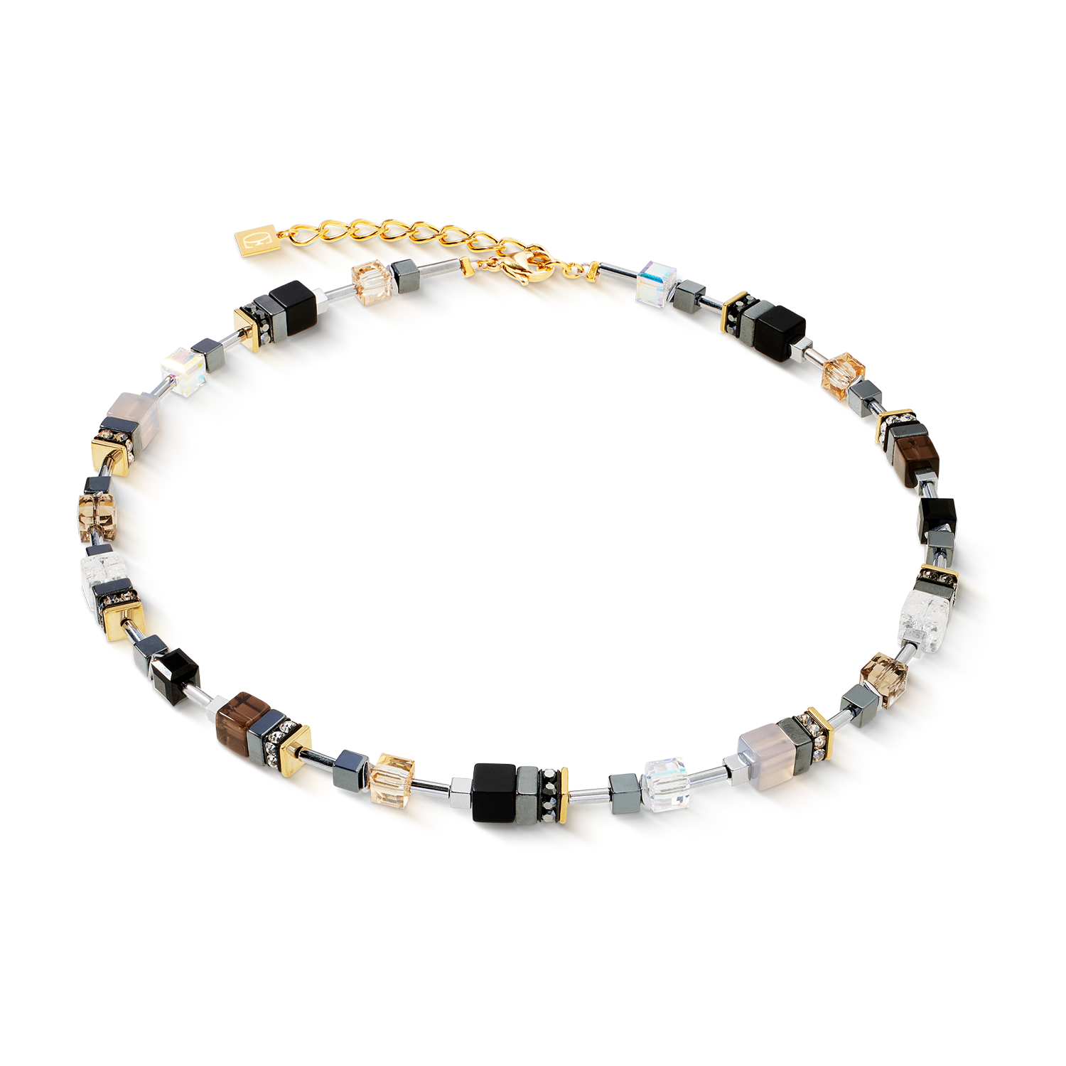 Collier GeoCUBE® Precious Motion Stone Whisper or