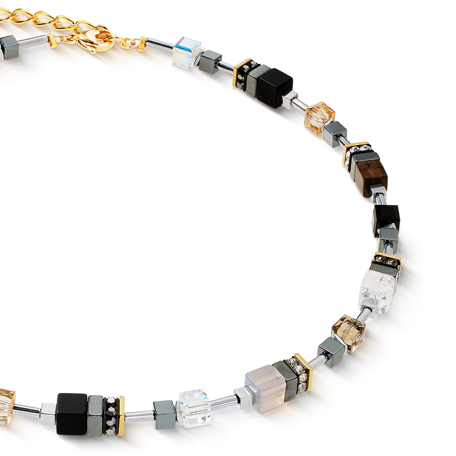 Collier GeoCUBE® Precious Motion Stone Whisper or