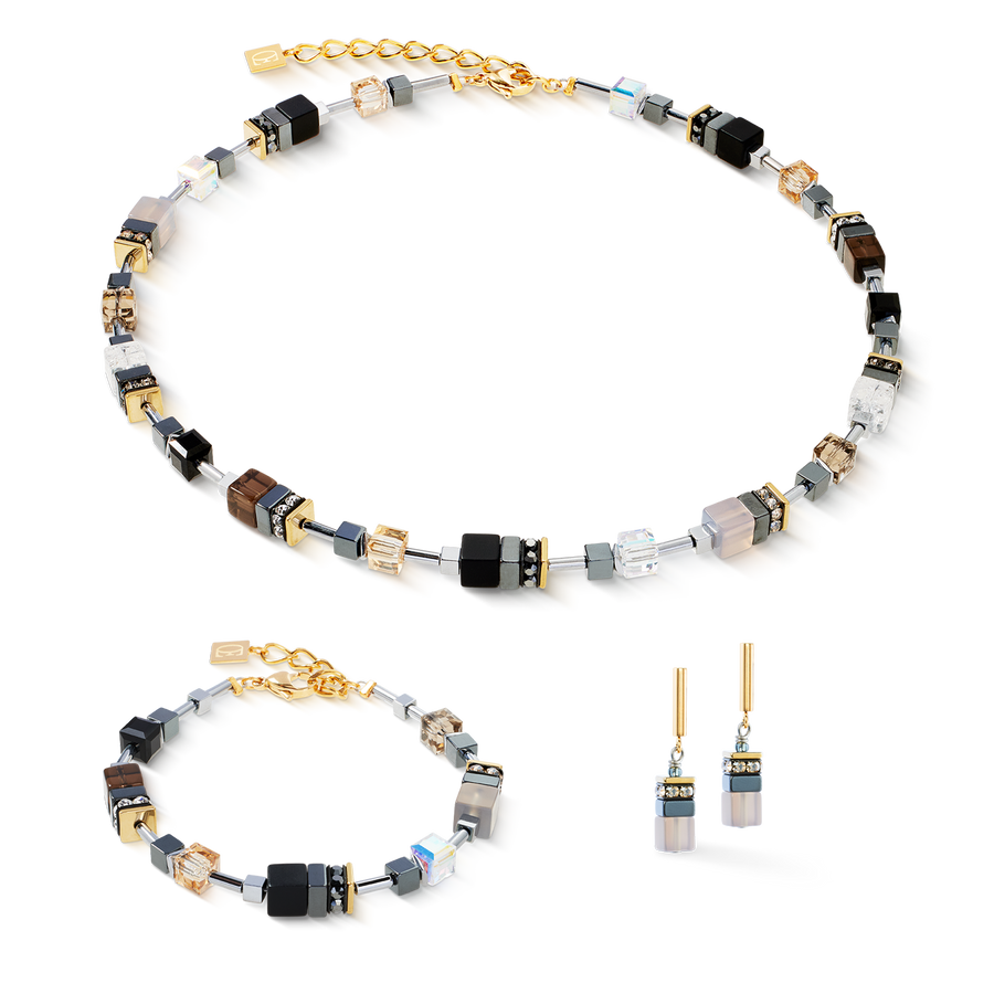 Collier GeoCUBE® Precious Motion Stone Whisper or